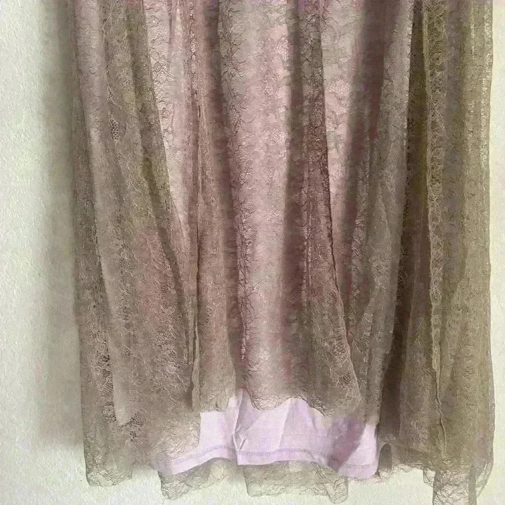 Free People Shape Up Your Set Boho Lace Sandy Pink Combo Fairy Maxi Skirt Size S - Picture 10 of 16